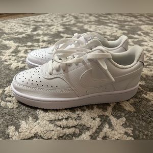 NWOT Nike court vision low white sneakers